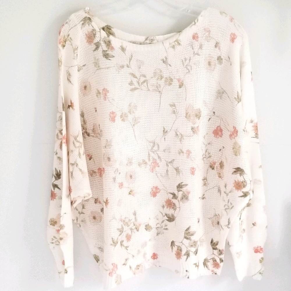Anna Melani lightweight floral sweater Italy Small